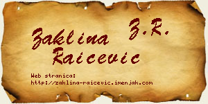 Žaklina Raičević vizit kartica